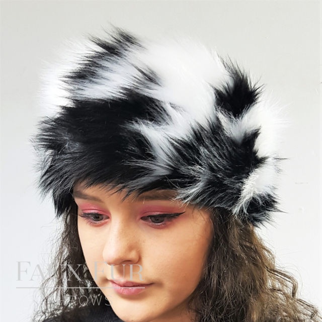 Tissavel Dogstooth Faux Fur Headband