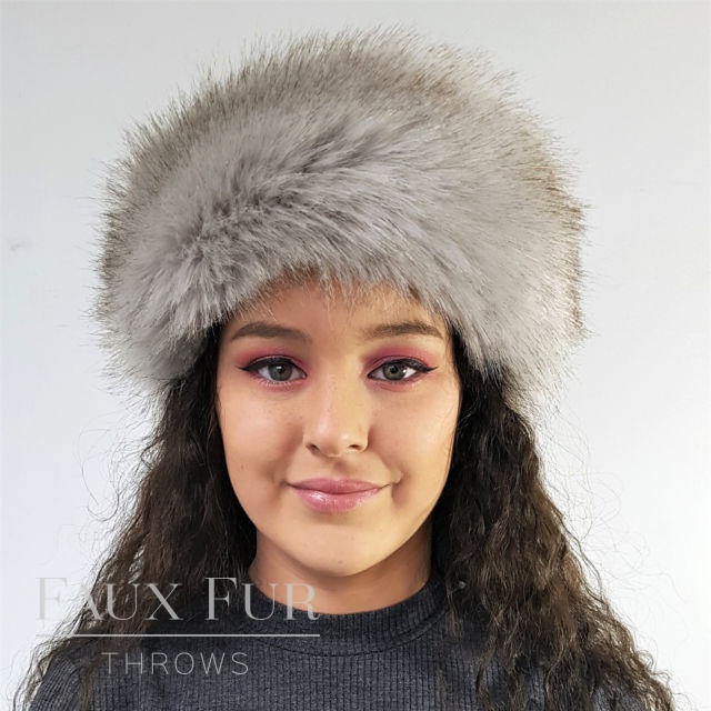Tissavel Grey Faux Fur Headband