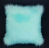 Turquoise Faux Fur and Sequin Cushion