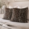 Faux Fur Cushion Black Bear | Black Fur Pillow | Black Fur Cushions