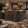 Coussin en fausse fourrure Ours Noir | Oreiller en fourrure noire | Coussins en fourrure noire