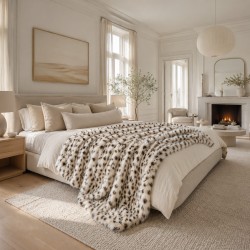 Animal Print Throw | Spotted Fur Blanket | Luxury Fur Throw