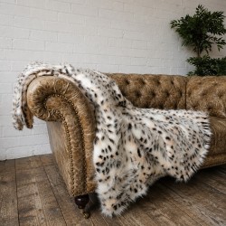 Plaid en fausse fourrure tachetée | Couverture en fourrure tachetée | Jeté dalmatien