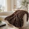 Animal Print Faux Fur Throw | Leopard Print Blanket | Leopard Fur Throw