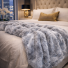 Large Faux Fur Throw | Thick Frosted Fur Throw, Blanket, or Bedspread