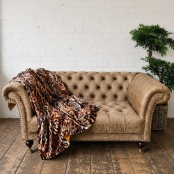Midsummer Reversible Velvet Throw | Reversible Floral Printed Velvet Throw