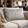 Grey Rectangular Faux Fur Cushion | Rectangular Fur Cushion Covers