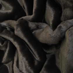 Brown Faux Fur Fabric - Havana