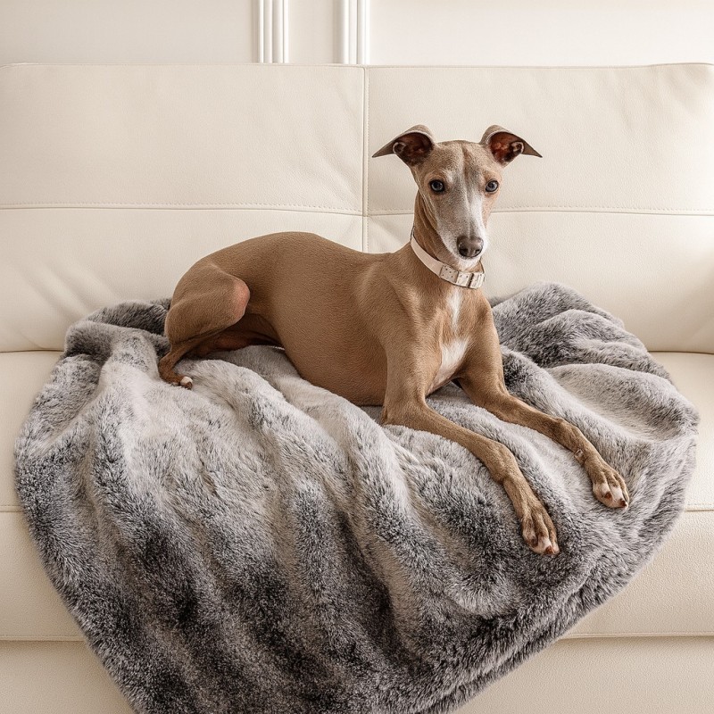 Silver Frost Faux Fur Pet Blanket | Fur Cat Blanket | Fur Dog Blankets