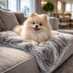 Silver Frost Faux Fur Pet Blanket | Fur Cat Blanket | Fur Dog Blankets