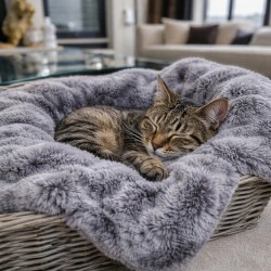 Silver Frost Faux Fur Pet Blanket | Fur Cat Blanket | Fur Dog Blankets