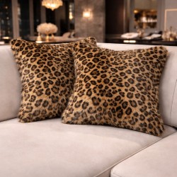 Leopard Faux Fur Cushions | Animal Print Pillows & Cushions