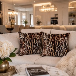 Chinoiserie Luxus Samtkissen | Orientalisch bedruckte Samtkissen