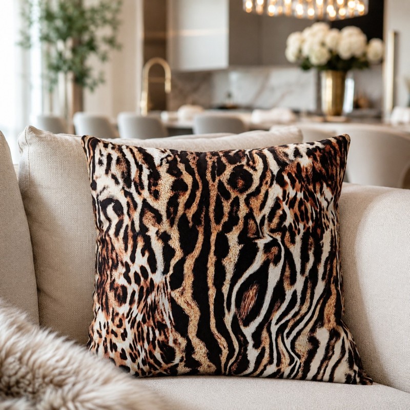 Chinoiserie Luxus Samtkissen | Orientalisch bedruckte Samtkissen