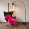 Bright Pink Long Haired Sheepskin Rug | Modern Magenta Icelandic Sheepskin