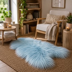 Tapis en Peau de Mouton Ivoire Blanc Pur | Tapis en Peau de Mouton Islandais Blanc Naturel