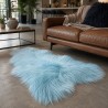 Pale Blue Sheepskin Rug | Modern Aqua Icelandic Sheepskin