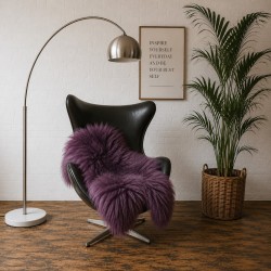 Elfenbeinweißes reines Schaffell-Teppich | Natürlicher weißer isländischer Schaffell-Teppich
