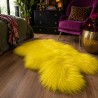 Bright Yellow Sheepskin Rug |  Long Haired Yellow Sheepskin