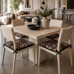 Coussins de Chaise Carrés en Velours Patagonia | Coussins de Siège Carrés en Velours Tropical