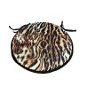 Round Animal Print Velvet Seat Pads | Circular Animal Print Chair Pads