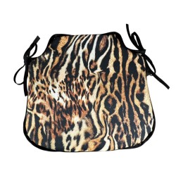 Animal Print Spindle Shaped Chair Pads  | Velvet Animal Print Spindle Seat Pads