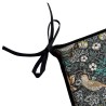 Tapered Sitzkissen Strawberry Thief Navy | William Morris Print Sitzkissen