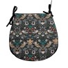 D Shaped Chair Pad Strawberry Thief Tealwood | William Morris Seat Pads