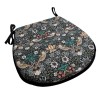 D Shaped Chair Pad Strawberry Thief Tealwood | William Morris Seat Pads
