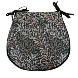 D Shaped Chair Pads Willow Bough Shadow | D Shaped Patterned Seat Pads |