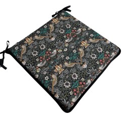 Square Chair Pads Strawberry Thief Tealwood | Square Non-slip Seat Pads