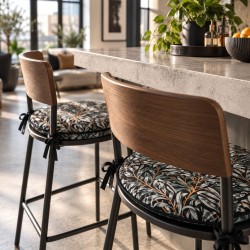 Runder Bistro Willow Bough Azure Sitzpolster | William Morris Sitzpolster |
