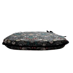 Cuscino per Sedia con Fiori "Strawberry Thief" Blu Navy | Cuscini per Sedia con Fiori |
