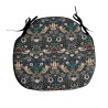 Erdbeer-Dieb Navy Spindel Sitzkissen | Florale Spindel Stuhlkissen |