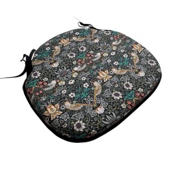 Coussin de Siège Spindle Strawberry Thief Marine | Coussins de Chaise Spindle Floraux |