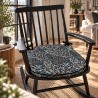 Erdbeer-Dieb Navy Spindel Sitzkissen | Florale Spindel Stuhlkissen |