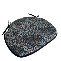 Cuscino per Sedia con Fiori "Strawberry Thief" Blu Navy | Cuscini per Sedia con Fiori |