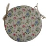 Floral Round Bistro Chair Pads | Round Seat Pads With Rose Design