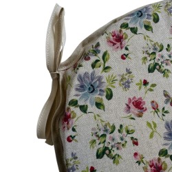 Floral Round Bistro Chair Pads | Round Seat Pads With Rose Design