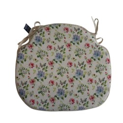 Large Floral Spindle Seat Pads | Flowery Spindle Shaped Chair Pads