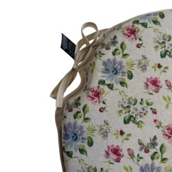 Large Floral Spindle Seat Pads | Flowery Spindle Shaped Chair Pads