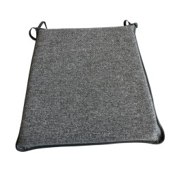 Herringbone Tapered Chair Pads| Grey Herringbone Tapered Seat Pads