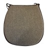 Herringbone D Shaped Seat Pads | Classic D Brown Herringbone Chair Pads