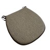 Herringbone D Shaped Seat Pads | Classic D Brown Herringbone Chair Pads