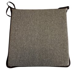Brown Herringbone Square Seat Pads | Square Shape Herringbone Chair Pads