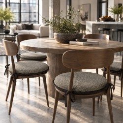Runde Bistro Natur Regenwald Wandteppich Sitzkissen | Runde Stuhlkissen