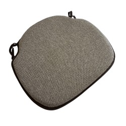 Large Herringbone Spindle Seat Pads | Spindle Shaped Brown Herringbone Chair Pads