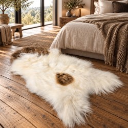 Ivory White Pure Sheepskin Vloerkleed | Natuurlijk Wit IJslands Schapenvacht Vloerkleed