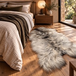 Tappeto in Pura Pelle di Pecora Avorio Bianco | Tappeto in Pelle di Pecora Islandese Bianco Naturale