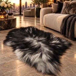 Tapis en Peau de Mouton Ivoire Blanc Pur | Tapis en Peau de Mouton Islandais Blanc Naturel